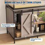 Meuble pour aquarium et terrarium jusqu'à 450 litres, avec plateau de 122x61 cm, prise de courant intégrée, idéal pour les agames barbus, les tortues et les poissons