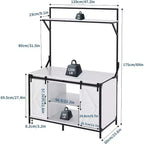Meuble pour aquarium et terrarium jusqu'à 450 litres, avec plateau de 122x61 cm, prise de courant intégrée, idéal pour les agames barbus, les tortues et les poissons