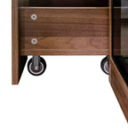 Vitrine haute de 178 cm avec porte en verre, étagère de rangement à 5 niveaux en bois, bibliothèque autoportante pour maison ou bureau