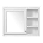 GDFStudio Platt 36 Armoire Murale de Salle de Bain Moderne avec Miroir et Étagère Réglable