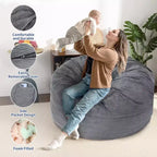 COZONY Lit convertible en pouf, canapé-lit de sol 2-en-1 en velours côtelé et matelas d'appoint avec housse amovible