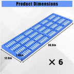 Lot de 10 palettes de sol en plastique robustes, patins de rangement étanches et résistants à l'humidité, conception emboîtable pour garage, atelier et usage industriel