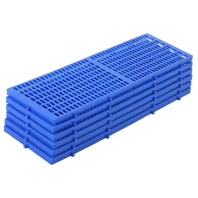 Lot de 10 palettes de sol en plastique robustes, patins de rangement étanches et résistants à l'humidité, conception emboîtable pour garage, atelier et usage industriel