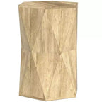 Table d'appoint contemporaine en bois massif, largeur 40 cm, modèle Jerome, assemblée