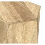 Table d'appoint contemporaine en bois massif, largeur 40 cm, modèle Jerome, assemblée
