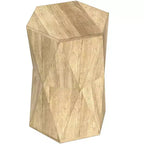 Table d'appoint contemporaine en bois massif, largeur 40 cm, modèle Jerome, assemblée