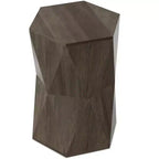 Table d'appoint contemporaine en bois massif, largeur 40 cm, modèle Jerome, assemblée