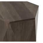 Table d'appoint contemporaine en bois massif, largeur 40 cm, modèle Jerome, assemblée