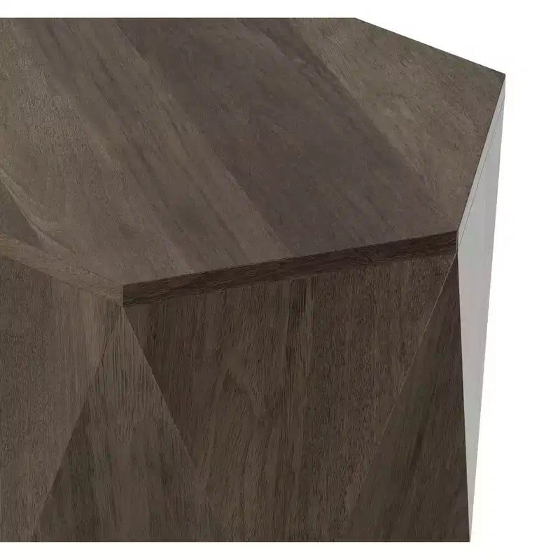 Table d'appoint contemporaine en bois massif, largeur 40 cm, modèle Jerome, assemblée