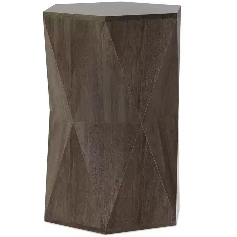 Table d'appoint contemporaine en bois massif, largeur 40 cm, modèle Jerome, assemblée