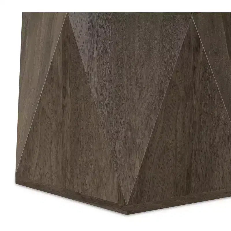 Table d'appoint contemporaine en bois massif, largeur 40 cm, modèle Jerome, assemblée