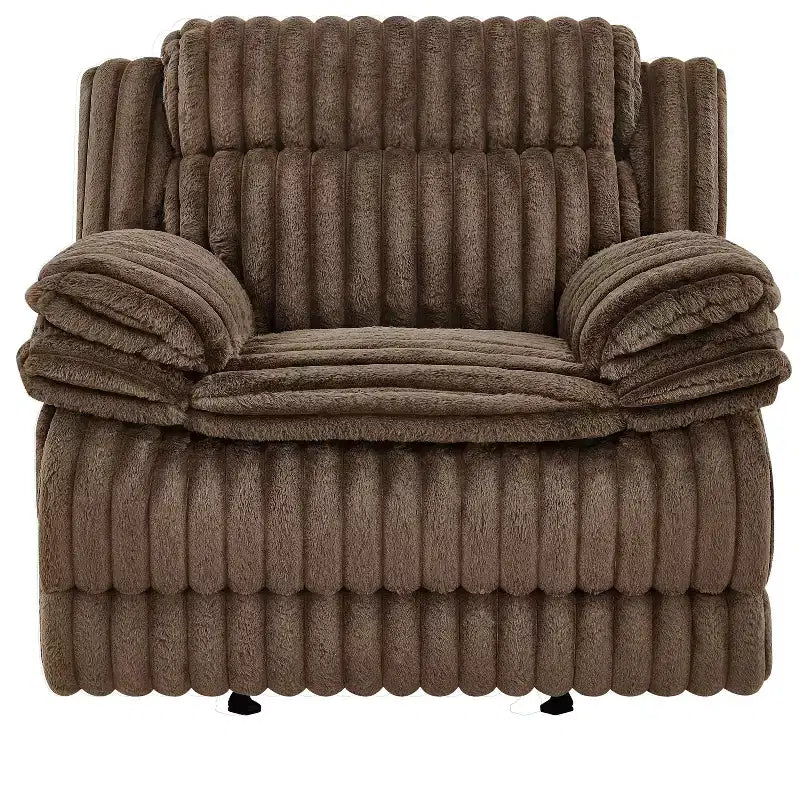 Fauteuil inclinable manuel Ardello de Roundhill Furniture avec revêtement en velours côtelé à larges côtes