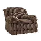 Fauteuil inclinable manuel Ardello de Roundhill Furniture avec revêtement en velours côtelé à larges côtes