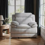 Fauteuil inclinable manuel Ardello de Roundhill Furniture avec revêtement en velours côtelé à larges côtes