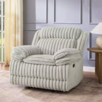 Fauteuil inclinable manuel Ardello de Roundhill Furniture avec revêtement en velours côtelé à larges côtes