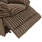 Fauteuil inclinable manuel Ardello de Roundhill Furniture avec revêtement en velours côtelé à larges côtes