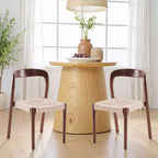 Chaise de salle à manger empilable MAYEERTY en bois de frêne, style milieu de siècle, entièrement assemblée