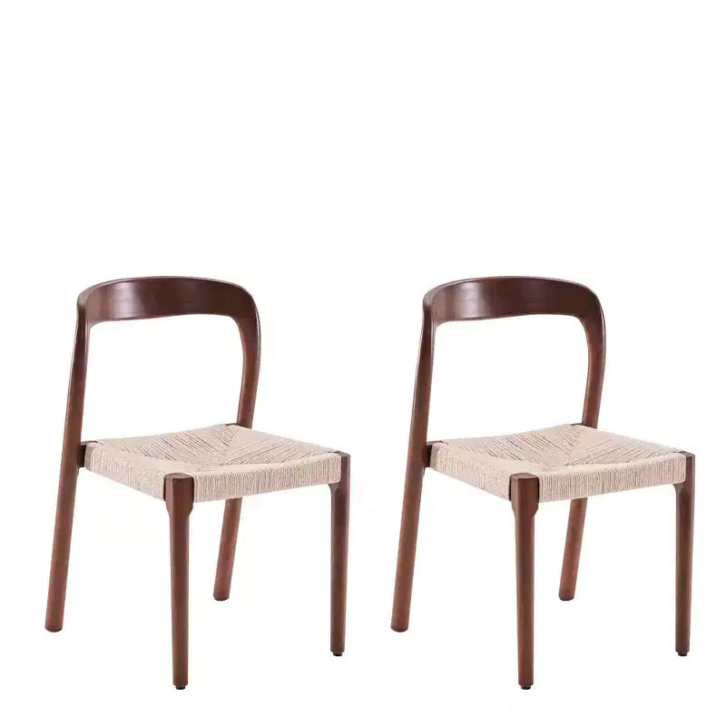 Chaise de salle à manger empilable MAYEERTY en bois de frêne, style milieu de siècle, entièrement assemblée