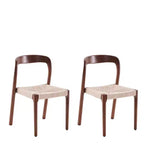 Chaise de salle à manger empilable MAYEERTY en bois de frêne, style milieu de siècle, entièrement assemblée