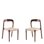 Chaise de salle à manger empilable MAYEERTY en bois de frêne, style milieu de siècle, entièrement assemblée
