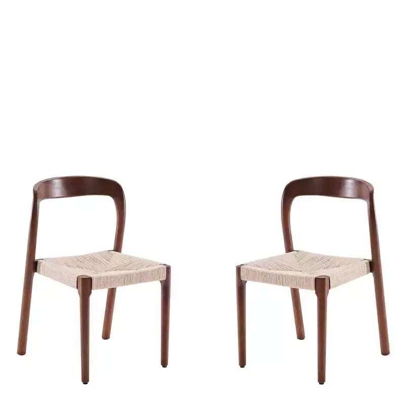 Chaise de salle à manger empilable MAYEERTY en bois de frêne, style milieu de siècle, entièrement assemblée