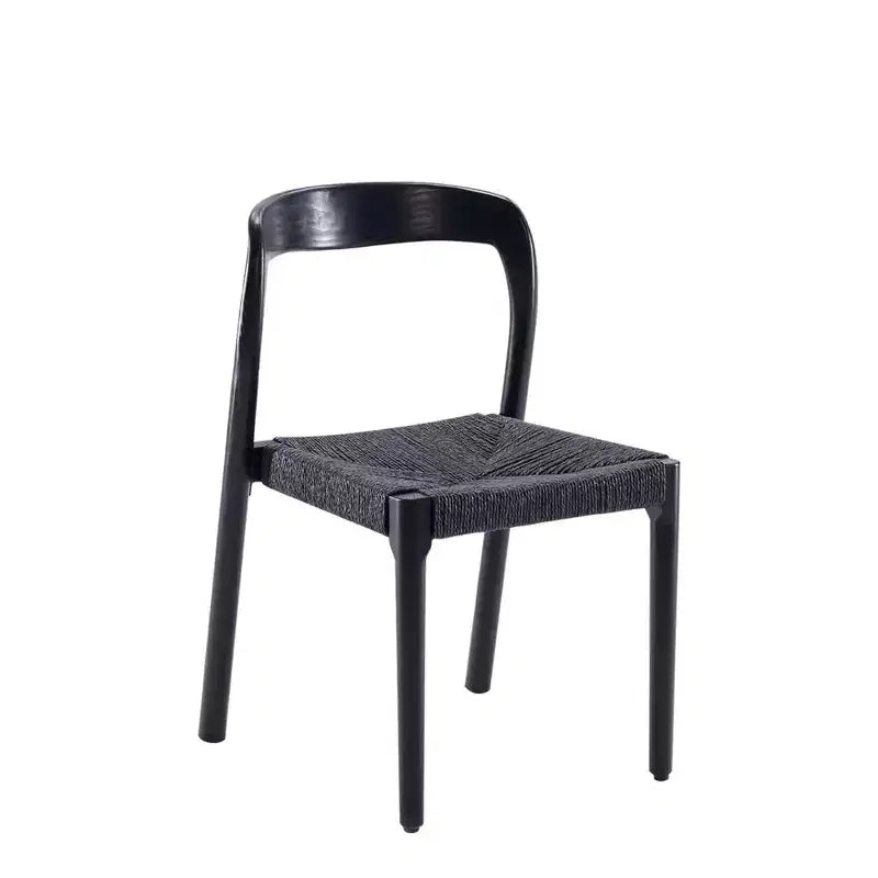 Chaise de salle à manger empilable MAYEERTY en bois de frêne, style milieu de siècle, entièrement assemblée