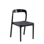 Chaise de salle à manger empilable MAYEERTY en bois de frêne, style milieu de siècle, entièrement assemblée