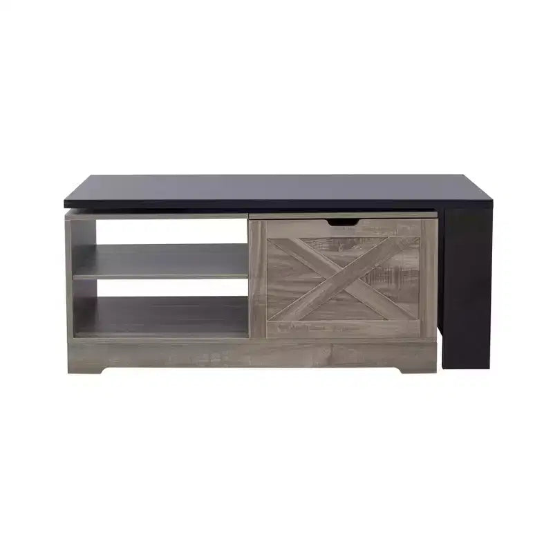 Table basse élévatrice de 47'', table centrale rectangulaire en bois avec rangement caché, table de cocktail extensible pour salon, chambre, bureau