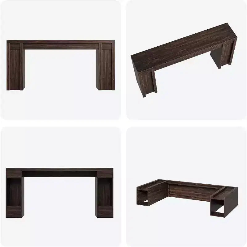 Table de Chevet de 70,9 Pouces, Table Console en Bois de Style Fermier, Table Basse Épaisse Derrière le Canapé, Longues Tables Consoles pour Couloir Salon