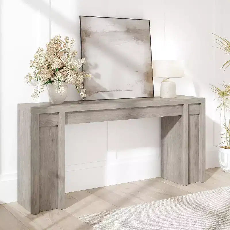 Table de Chevet de 70,9 Pouces, Table Console en Bois de Style Fermier, Table Basse Épaisse Derrière le Canapé, Longues Tables Consoles pour Couloir Salon