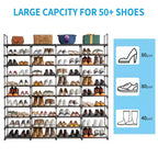 Organisateur de rangement pour chaussures à 10 niveaux, étagère à chaussures pour entrée, peut contenir 80 paires de chaussures, meuble à chaussures empilable