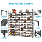 Organisateur de rangement pour chaussures à 10 niveaux, étagère à chaussures pour entrée, peut contenir 80 paires de chaussures, meuble à chaussures empilable
