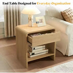 AMERLIFE Ensemble de 3 tables de salon avec tiroirs de rangement, table basse et 2 tables d'appoint