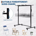 Support pour chaises pliantes, support robuste pour chaises pliantes et chariot de table