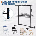 Support pour chaises pliantes, support robuste pour chaises pliantes et chariot de table