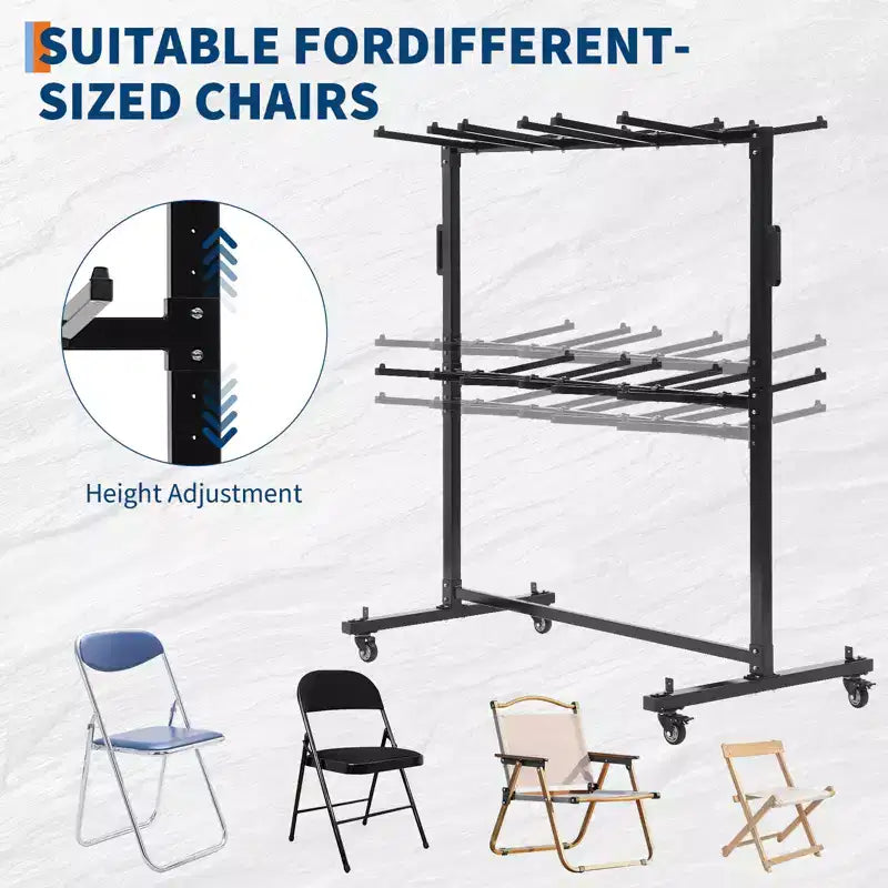 Support pour chaises pliantes, support robuste pour chaises pliantes et chariot de table