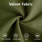 MAYEERTY Canapé moderne extra large 3 places en velours, soutien confortable pour le dos et l'assise, avec coussins lombaires et coussins décoratifs, vert olive