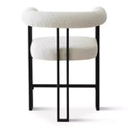 Tabourets de bar modernes à hauteur de comptoir avec dossier et accoudoirs, tabourets de comptoir rembourrés en tissu bouclé beige pour îlot de cuisine ou bar à domicile - Panipeachy