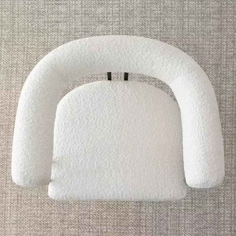 Tabourets de bar modernes à hauteur de comptoir avec dossier et accoudoirs, tabourets de comptoir rembourrés en tissu bouclé beige pour îlot de cuisine ou bar à domicile - Panipeachy