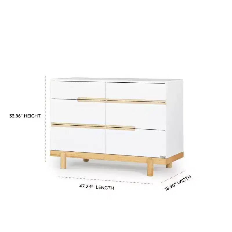 Commode à 6 tiroirs Bliss pour chambre de bébé