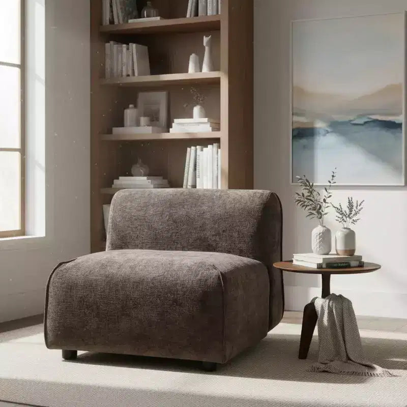Christopher Knight Home Oriane, chaise d'appoint moderne incurvée et rembourrée
