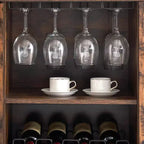 Cave à vin avec rangement et lumière, Meuble de bar pour la maison, Armoire à liqueurs pour la maison, Meuble à café avec porte-verres