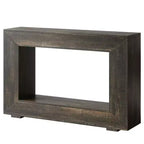 Console de ferme, table de canapé rustique en bois avec rangement pour entrée