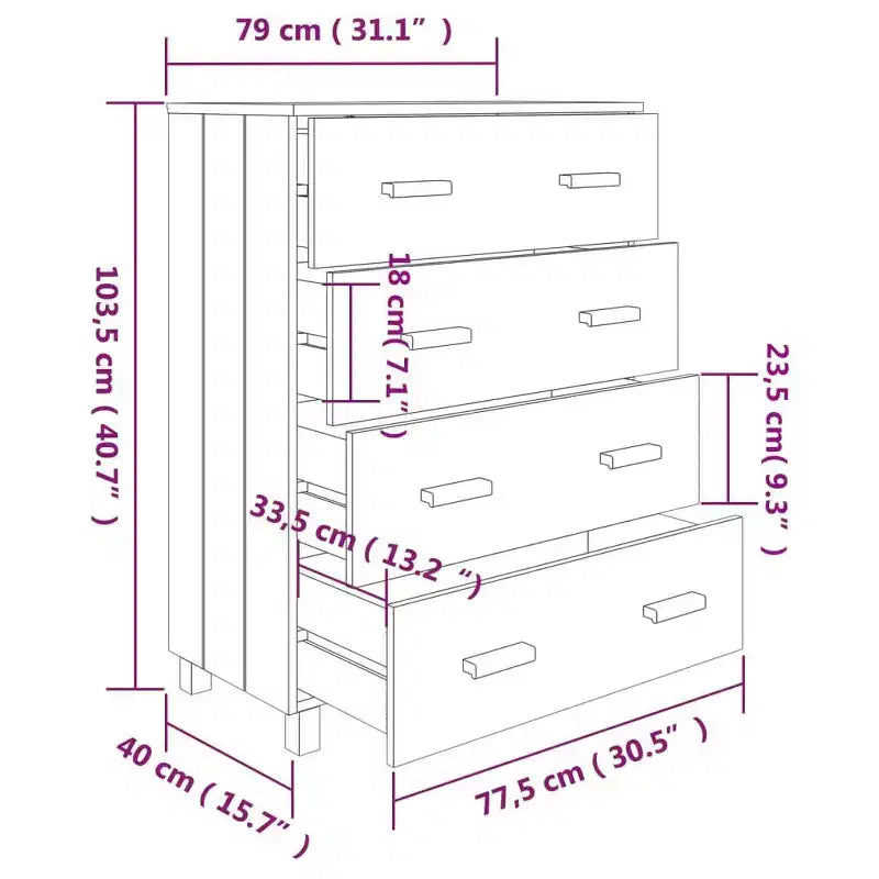 Buffet en bois tendance avec beaucoup de rangement, disponible en plusieurs coloris