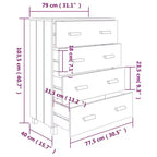 Buffet en bois tendance avec beaucoup de rangement, disponible en plusieurs coloris