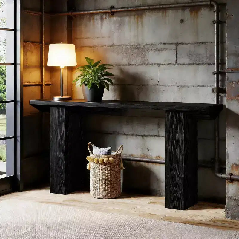 Console, table d'appoint en bois, table d'entrée longue