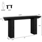 Console, table d'appoint en bois, table d'entrée longue