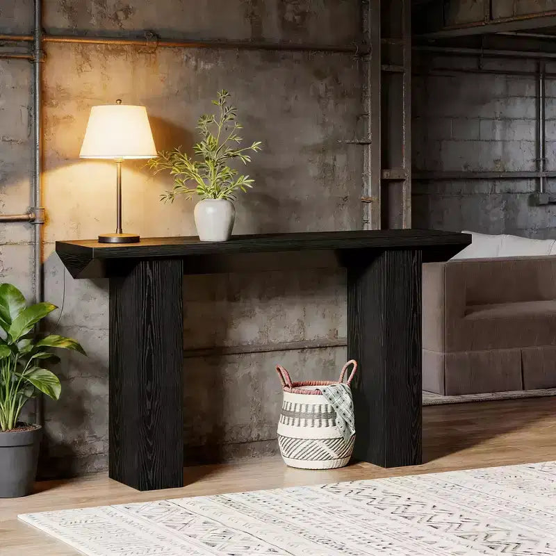 Console, table d'appoint en bois, table d'entrée longue