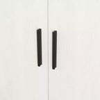 JVNOXK Meuble à chaussures en bois à quatre niveaux, autoportant, avec un tiroir, des portes de placard blanches et des étagères réglables. Idéal pour les entrées. Noyer