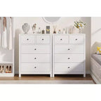 Commode à 5 tiroirs en bois avec finition naturelle, meuble de rangement moderne pour chambre à coucher, chambre d'enfant et couloir